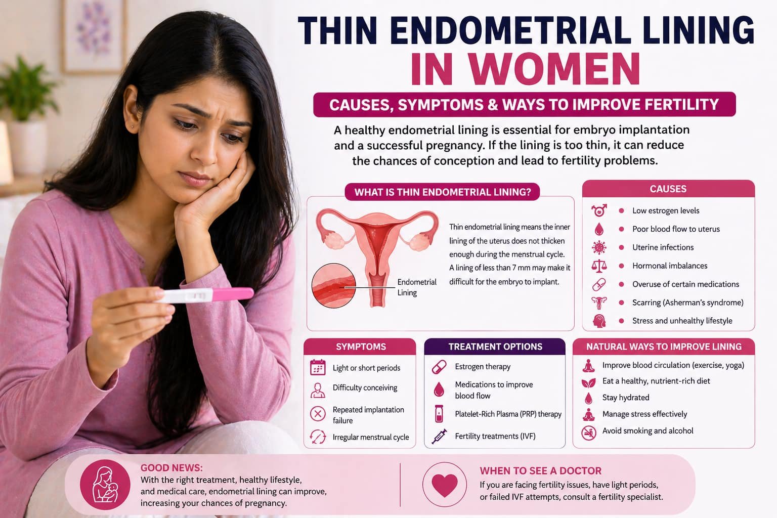 Thin Endometrial Lining in Women Fertility Guide